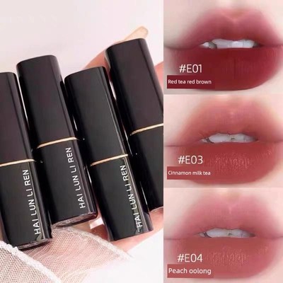 屈臣氏HLLR阿尼小黑管口红女大牌小支雾面唇釉素颜不沾杯不掉色