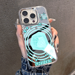 SHINEE手机壳镜面苹果17适用16promax小米15华为pura80 好看vivox200 nova13粉丝周边应援棒opporeno14新款