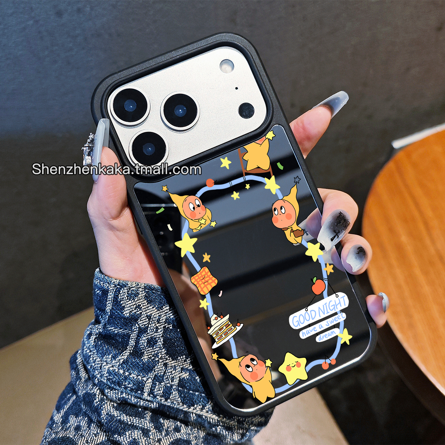 带镜子星星人17promax手机壳Magsafe磁吸适用iphone16潮玩周边15plus卡通可爱苹果13好看14promax小众少女心