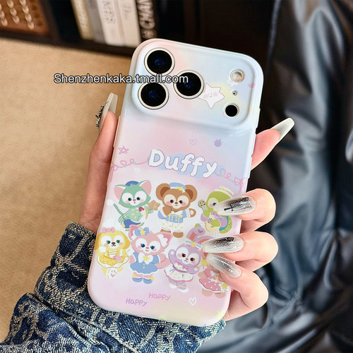 DUFFY苹果17promax菲林手机壳opporeno16达菲熊家族findx9华为pura80卡通可爱magic5适用小米14女款vivox300