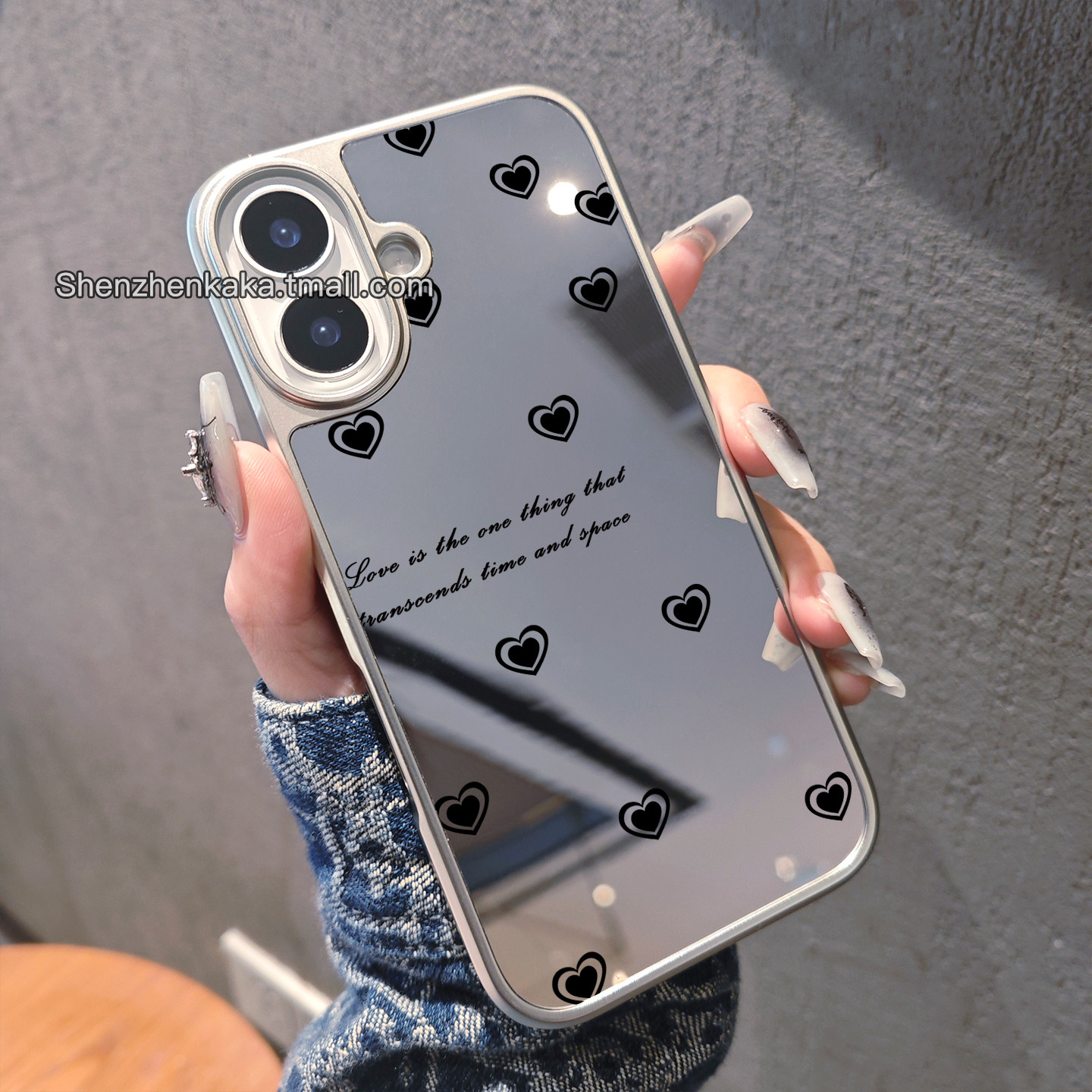 iPhone17手机壳磁吸带镜子15promax小众轻奢16pro镜面适用14plus简约女款苹果13名媛风高级电镀银17air保护套