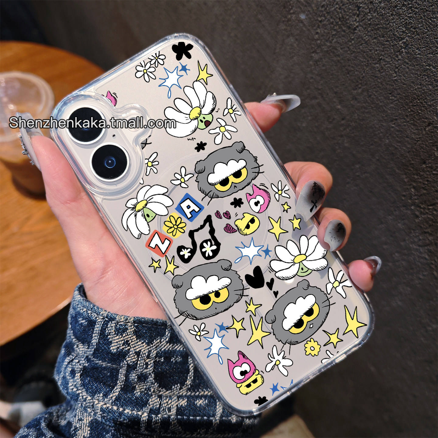 GD权志龙联名ZOA猫咪磁吸iPhone17手机壳16promax韩系15plus时尚潮流苹果14个性17air透明硬壳i13pro保护套