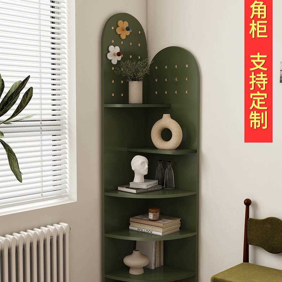 简约三角柜客厅靠墙转角柜墙角柜小户型家用角落柜实木转角置物架