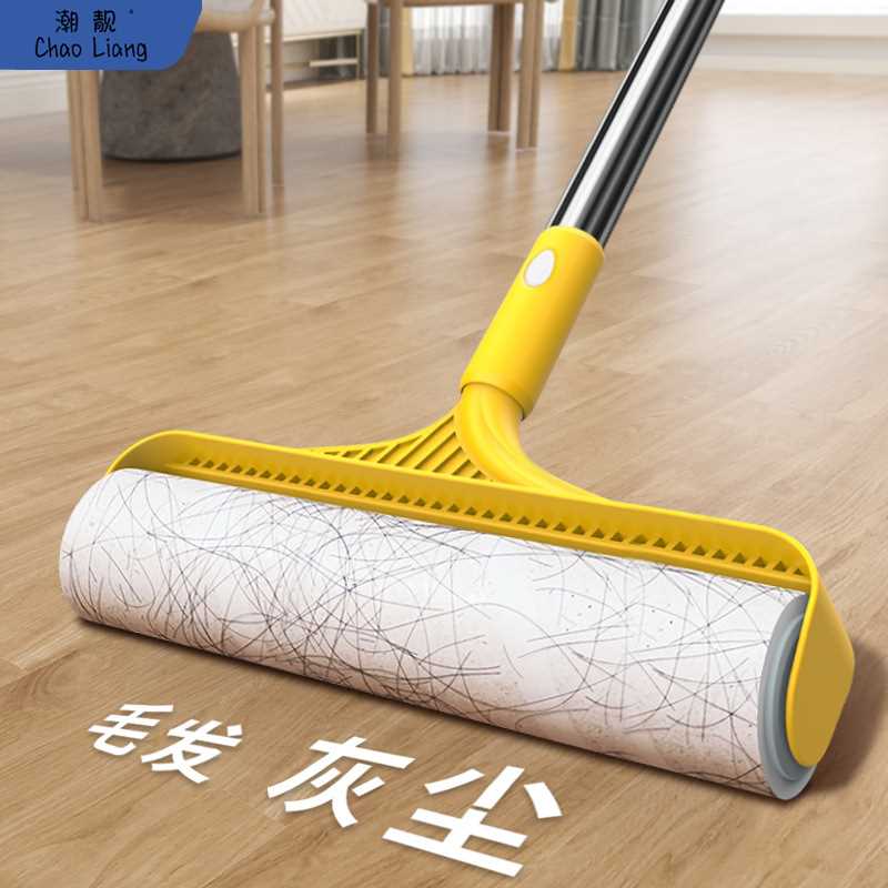 粘毛器可撕式纸替换滚筒长杆大号床上滚刷吸地上头发清理沾毛包邮
