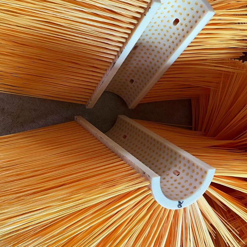 抛丸机毛刷配件轮l船钢板预处理线清理机滚刷硬毛耐磨耐高温木板