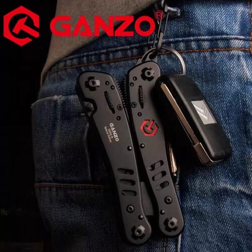 GANZO关铸G302B多功能工具钳随身折叠剪刀不锈钢户外EDC车载多用