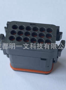 DT16-18SA-K004母塑壳TE德驰 18孔 3行 防水 13A 线径14-0AWG黑色