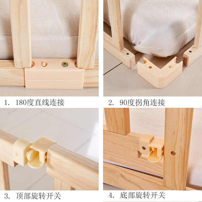 床护栏落地式围栏实木1.8/2米栏杆 防摔挡板通用防掉床 加高115cm