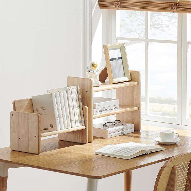 实木桌面置物架多层木质原木简约书桌办公室书房收纳神器书架简易,收纳整理,整理架/置物架/收纳架,淘宝优惠券,粉丝福利购,淘宝优惠卷