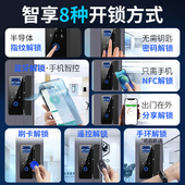 玻璃门密码 锁指纹锁单门双门电子锁门禁办公室商铺免开孔智能门锁