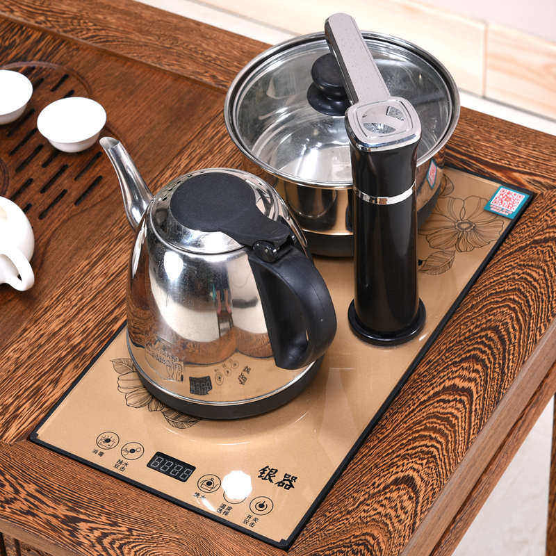 红木家具 鸡翅木茶水架置物架 阳台中式实木小茶桌仿古茶台烧水架
