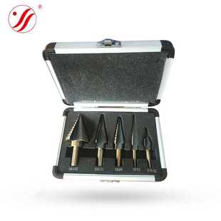 宝塔钻 英制铝盒 直槽阶梯钻套装 开孔器套装 5PC 高速钢4241 6PC