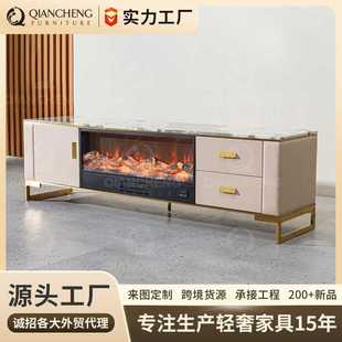 電子仿真火壁爐裝 飾柜輕奢電視柜 極簡壁爐電視柜網紅客廳美式 法式