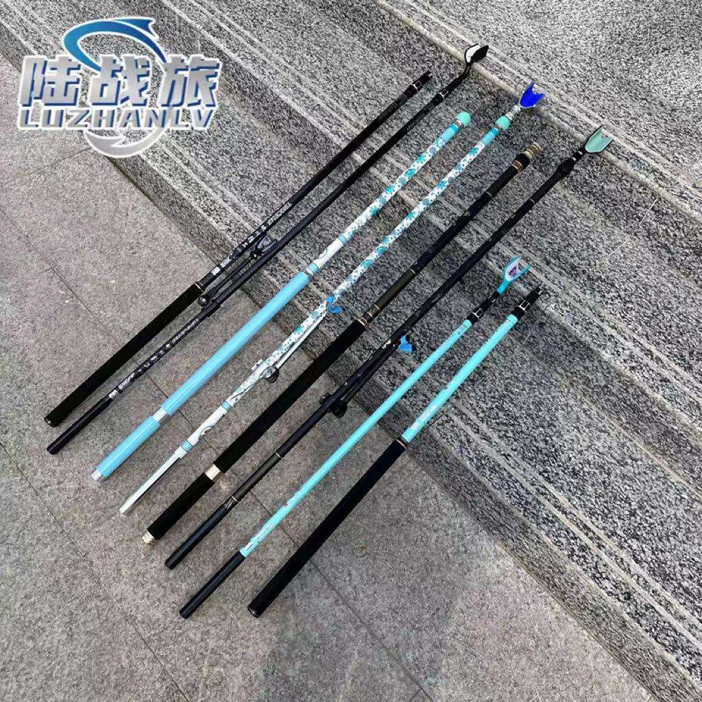 碳素抄网杆架杆轻硬带卡槽防转抄网回弹支架头碳素支架炮台