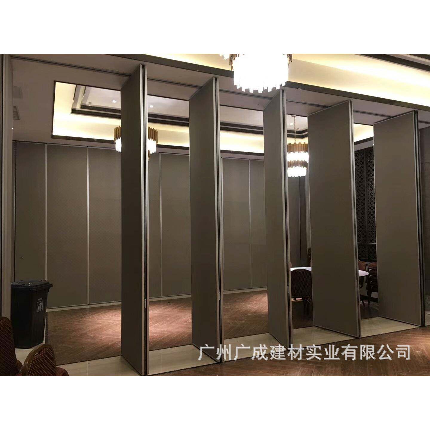 惠州舞蹈室镜面活动隔断可折叠培训室移动屏风墙画移门悬挂吊趟门