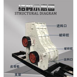 双级式破碎机工业钢渣矿渣粉碎机煤炭炉渣页岩石破砂机