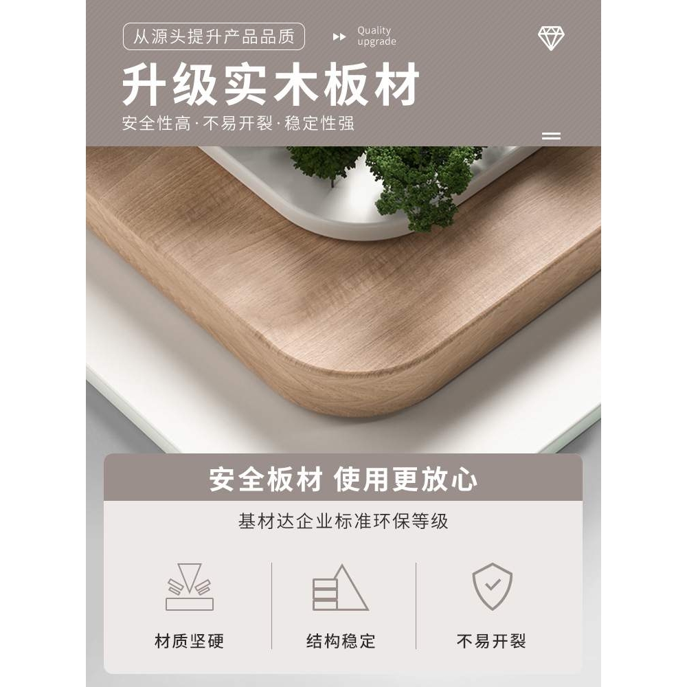 岩板悬空电视柜茶几组合现代简约极简客厅小户型壁挂奶油风悬浮柜