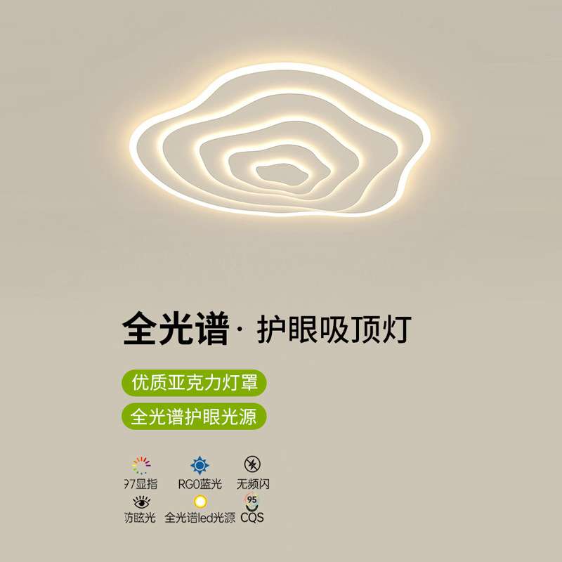 年轮客厅灯极简创意现代简约大气吸顶灯设计师个性主卧室房间灯具