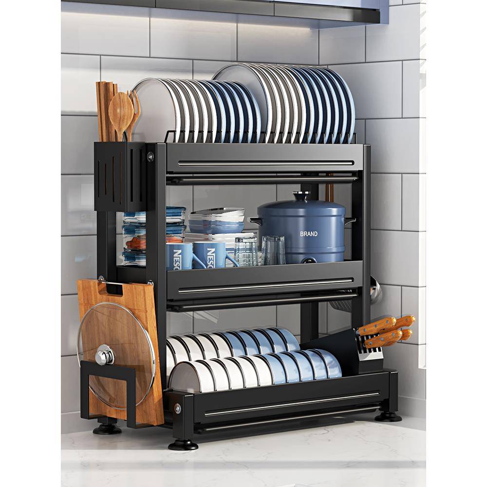 A10L厨房碗架沥水架碗柜置物架家用台面多功能放碗盘碗筷碗碟收纳