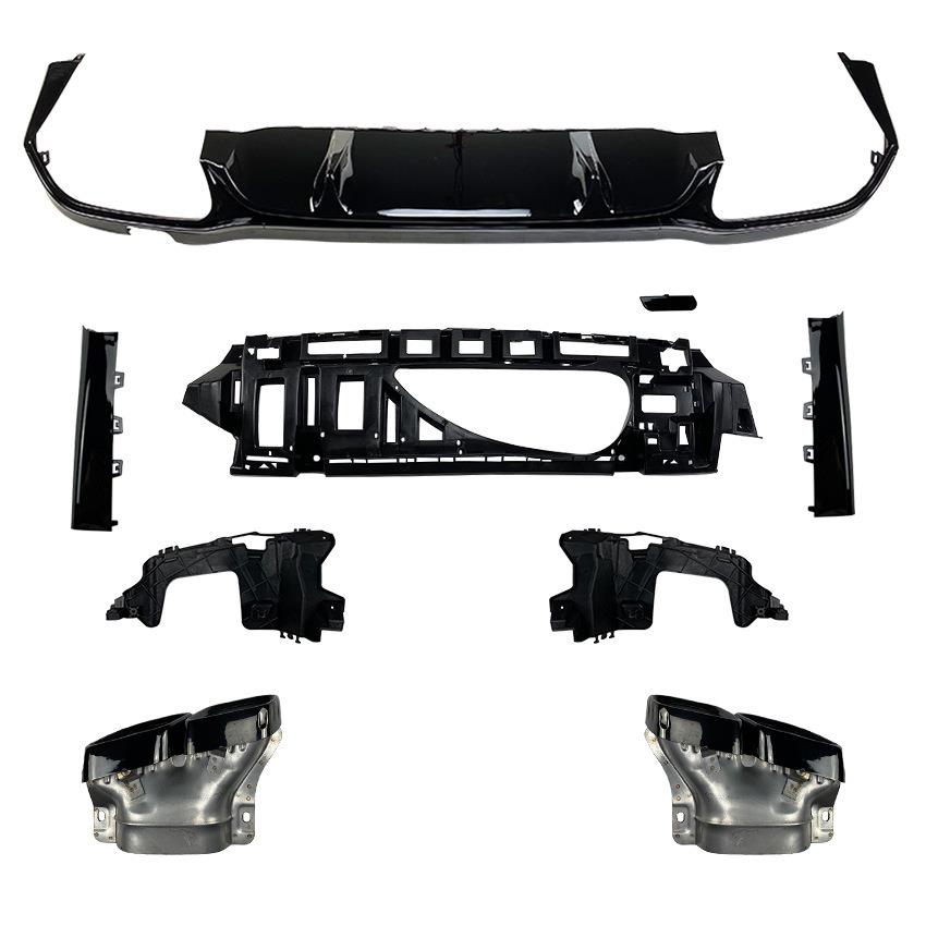 适用奔驰E级w213e63se2602021+AMG包围尾唇尾喉后唇扰流改装