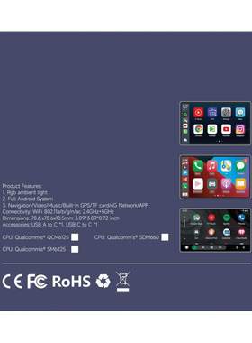 carlinkitcarplay有线转无线盒子sm6225转安卓车原车兼容全网通