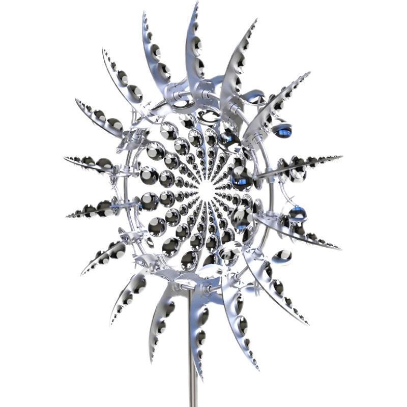 雕塑不锈钢雕塑园林金属发光景区玻璃钢商业地产风动户外