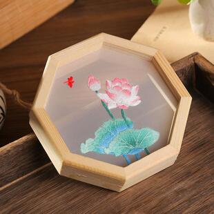 丝带绣绣品 好物刺绣diy手工自绣初学者材料包制作古风苏绣绣好
