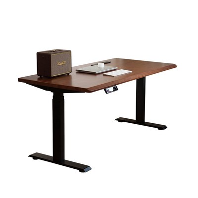 实木电动升降桌腿电脑桌可升降电竞桌家用学习写字办公书桌工作台