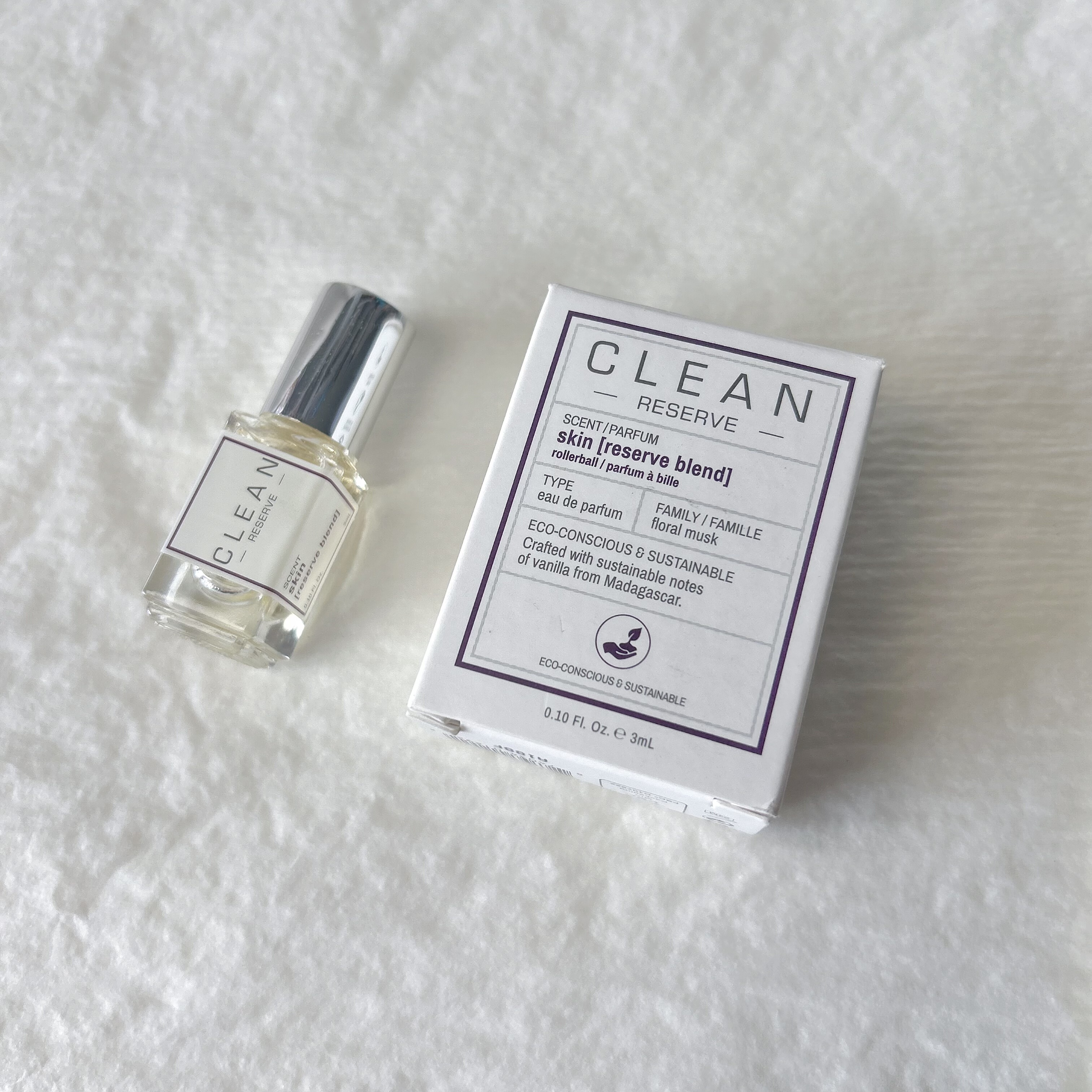 CLEAN克霖洁净滚珠Q版小样香水沁肤肌肤之亲3ml