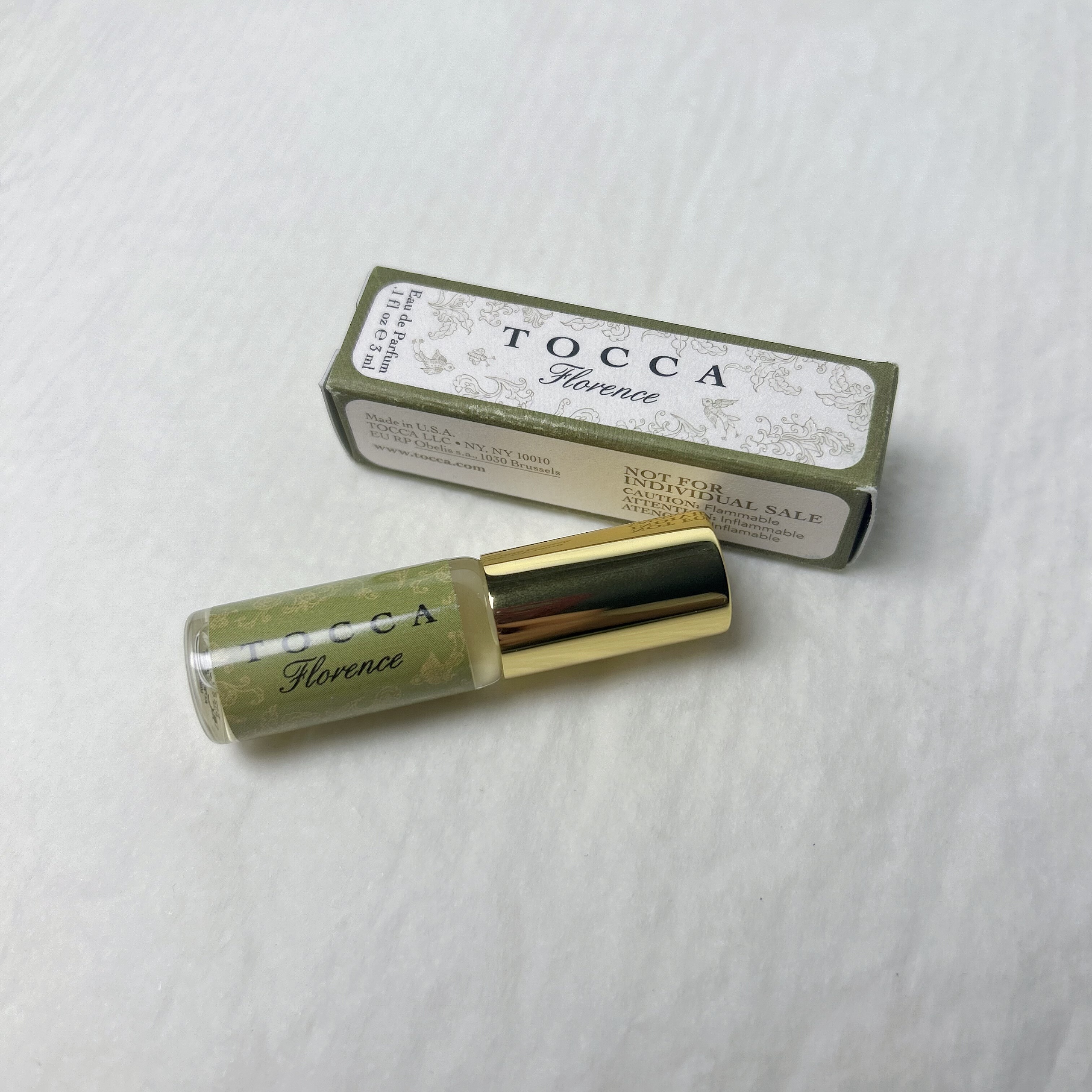 Tocca Florence 香水 佛手柑与栀子花 EDP浓香滚珠香水3ml小样