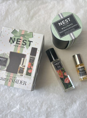 NEST  Fragrance薄荷香草香薰蜡烛27g罂粟香水6ml香草油3ml小样套