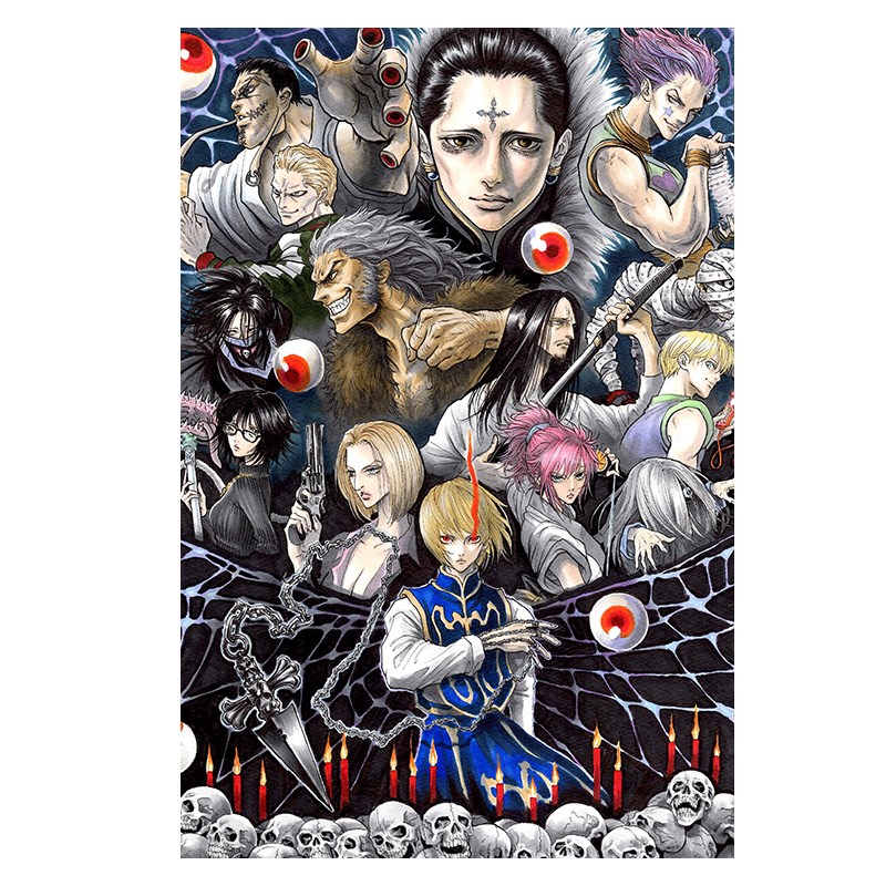 全职猎人海报动漫周边卧室墙贴奇犽酷拉皮卡西索自粘背胶装饰壁纸