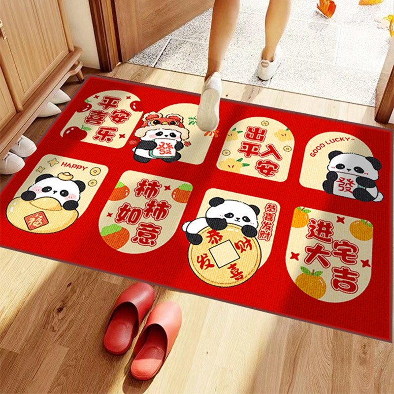 喜庆入户门地垫红色进门地毯门口玄关换鞋脚垫子耐脏防滑耐磨家用,居家布艺,入户地垫,淘宝优惠券,粉丝福利购,淘宝优惠卷