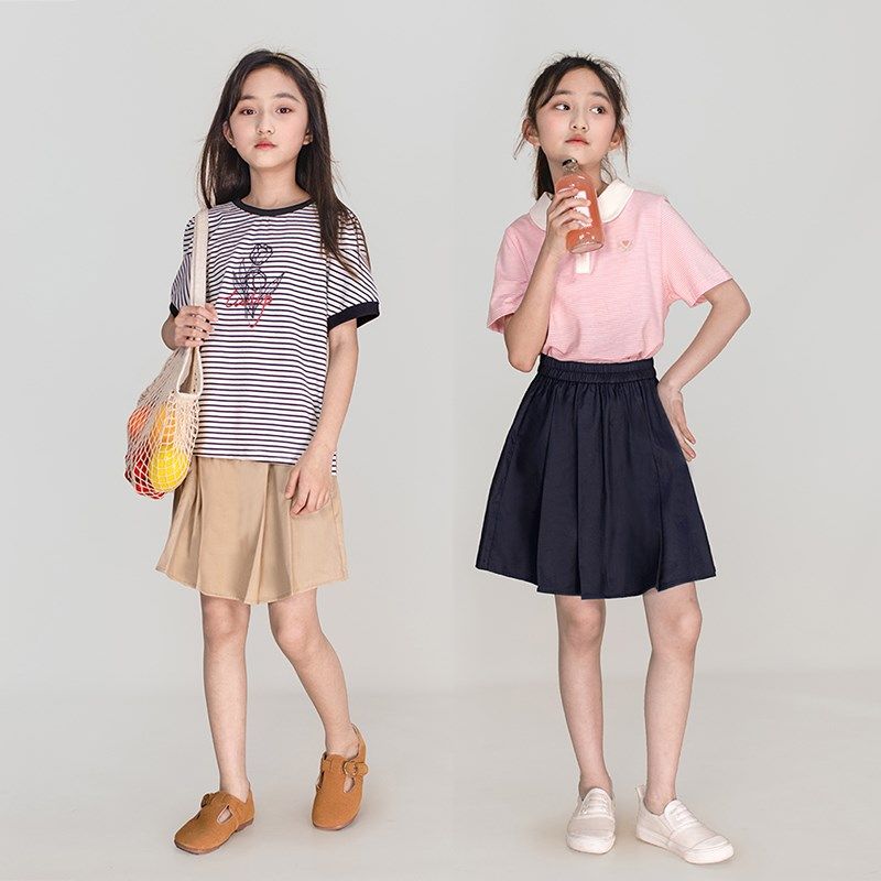 防走光~全棉梭织百褶裙裤女童2024夏季A字半身裙裤中大童休闲短裤,童装/婴儿装/亲子装,裤子,淘宝优惠券,粉丝福利购,淘宝优惠卷