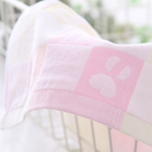 图强4条装纯棉纱布方巾婴儿童宝宝柔软口水巾薄款洗脸小毛巾手帕