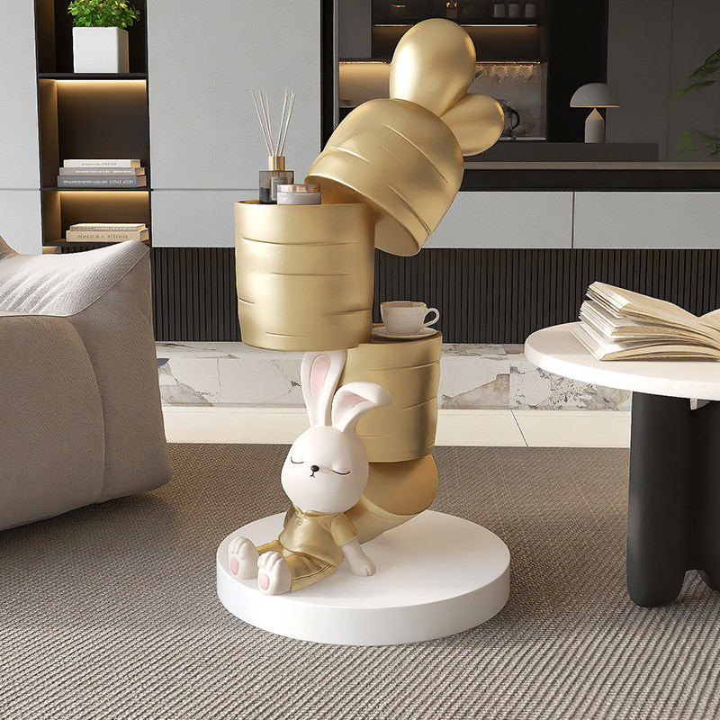 兔子落地摆件客厅电视柜沙发旁茶几托盘床头柜新年搬家乔迁礼物,家居饰品,落地摆件,淘宝优惠券,粉丝福利购,淘宝优惠卷