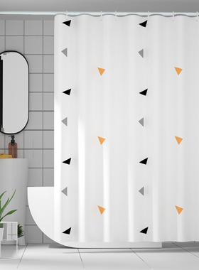 浴室防水浴帘布免打孔挡水帘套装隔断保暖帘卫生间防霉门帘挂帘布