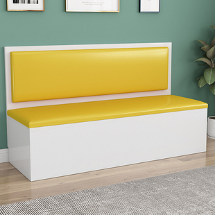 卡座沙发家用客厅储物柜奶茶店定制软包小户型转角L型靠墙沙发凳