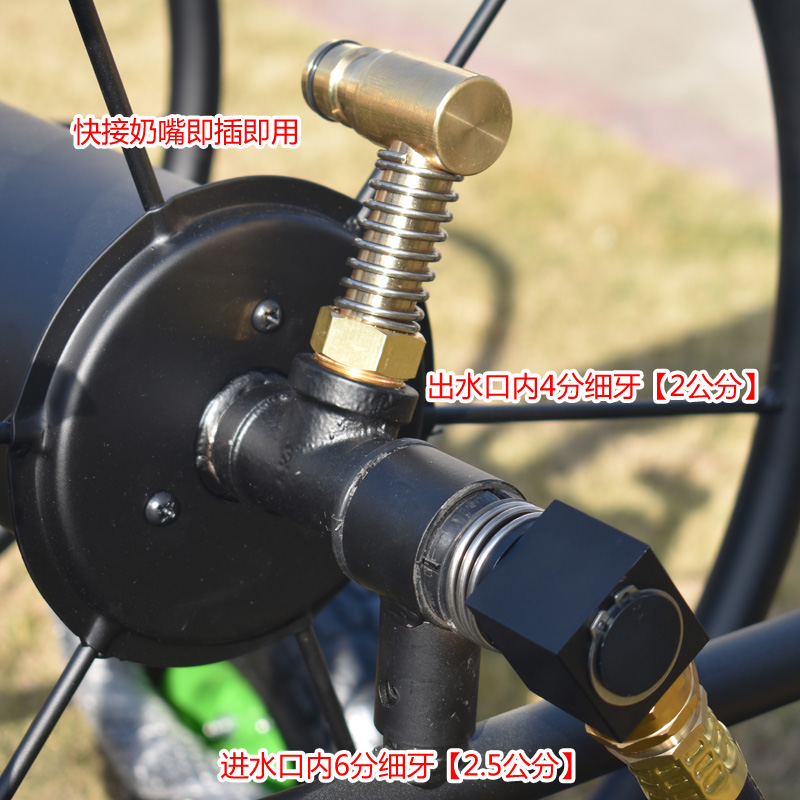 大型轮式手推金属水管收纳车架 水管车200米洗车浇花园林园艺浇水