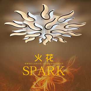 轻奢客厅灯大气家用网红灯具北欧现代简约创意圆环吸顶灯卧室灯饰