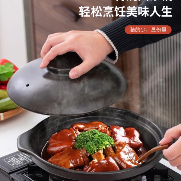干烧不裂酒店饭店商用浅口锅明火耐高温馋嘴鱼黄焖鸡陶瓷砂锅炖锅