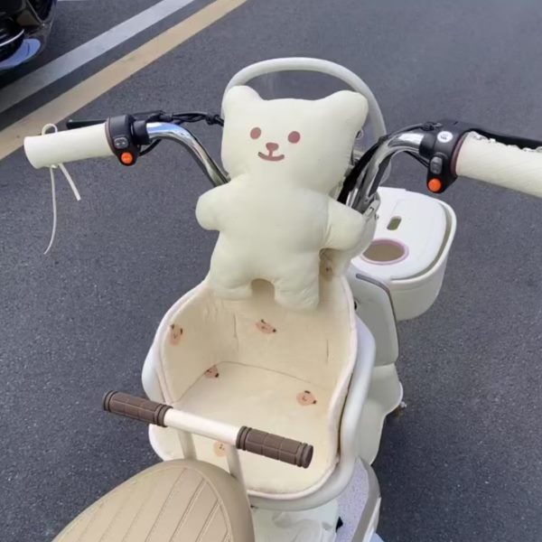 防磕碰垫小熊电瓶婴儿前置头加厚防撞垫电动车摩托车儿童加大卡通