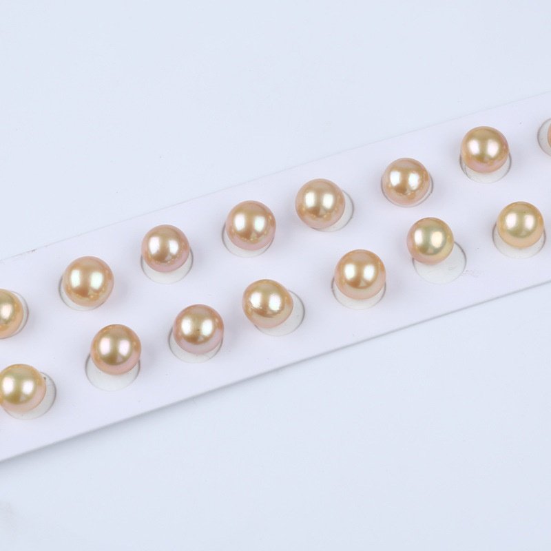 一对11-12mm淡水珍珠圆珍珠配对裸珠DIY饰品配件散珠诸暨批发