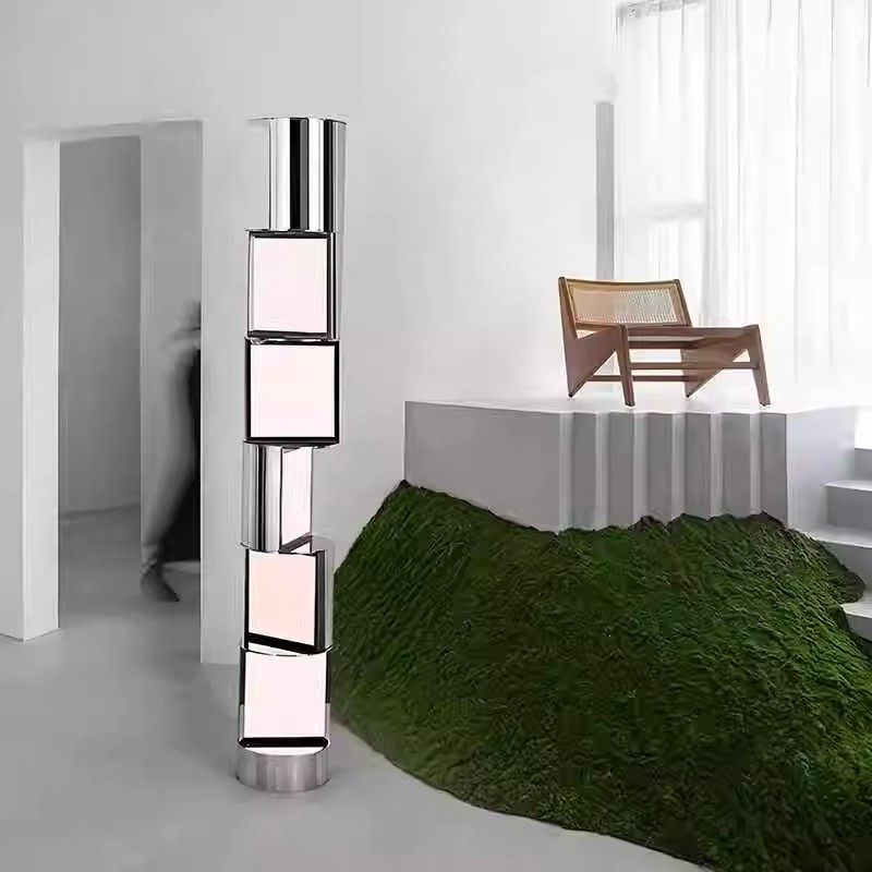 意式轻奢云石落地灯中古别墅客厅沙发边高端氛围灯餐厅不锈钢展厅