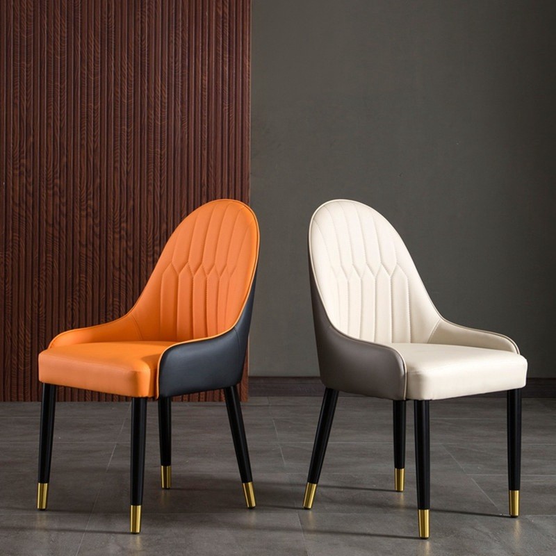 轻奢极简餐厅家用椅咖啡厅实用靠背椅北欧现代简约小户型实木餐椅