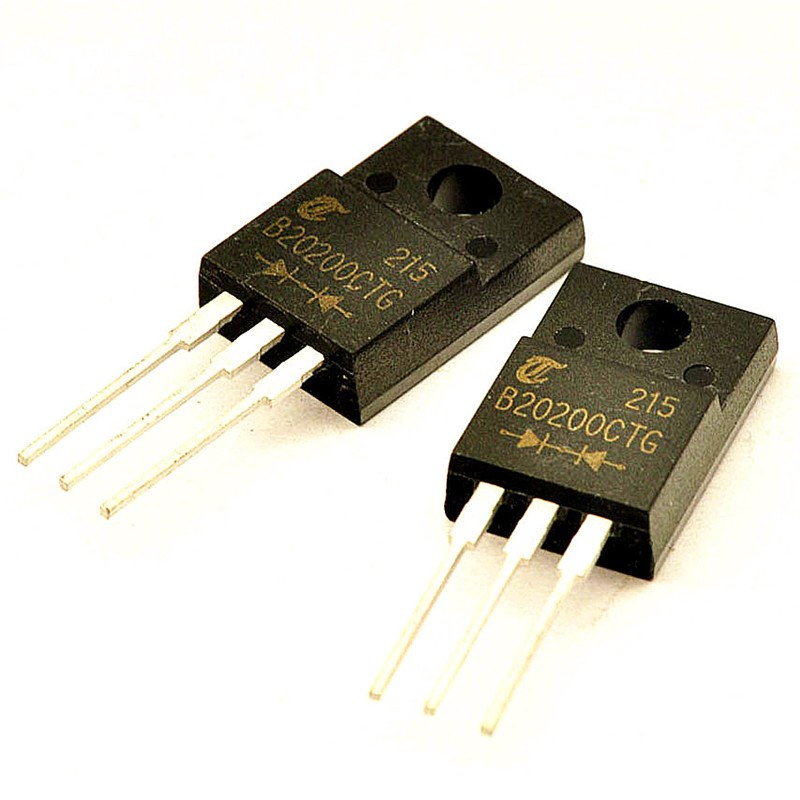 桥田肖特基二极管 MBRF20200CT 20A/200V TO-220塑封3脚(10只)