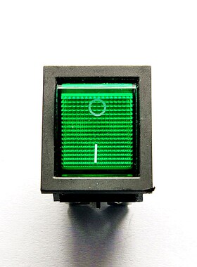 大型船型开关KCD2 KCD4-202绿色6脚2档 带灯 16A/250V 10只