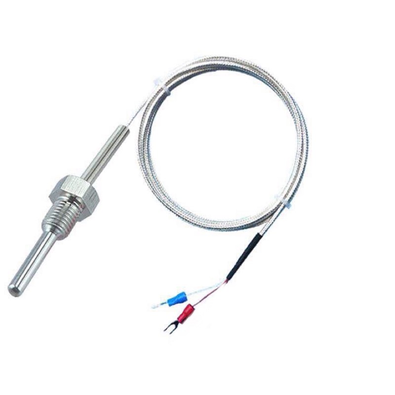 WZP-291热电阻 PT100温度传感器  两线三线4分牙螺纹固定铂热电阻