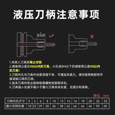 液压刀柄HSK40E 50A油压刀柄HSK63A-HPC8/16高精度高速动平衡HSK