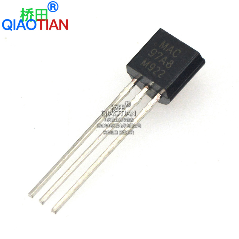 MAC97A8 0.6A/600V 双向半导体控制整流器 TO-92 (10只)